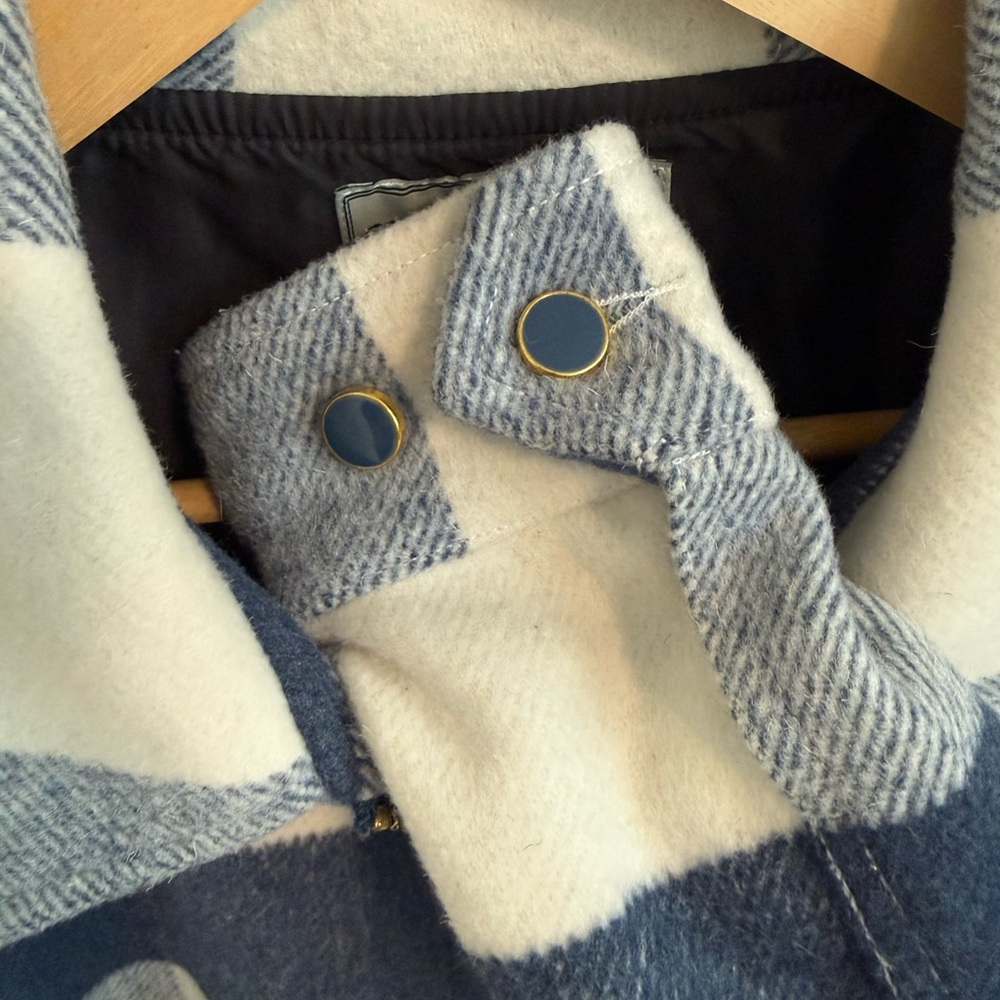 Bogey Boys Blue & Cream Checked Zip-Up Shirt Jacket - Picture 6 of 10